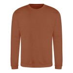 Unisex mikina bez kapuce JustHoods - Caramel latte XS