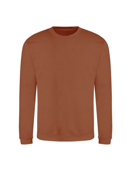 Unisex mikina bez kapuce JustHoods - Caramel latte XS
