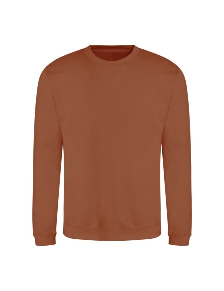 Unisex mikina bez kapuce JustHoods - Caramel latte S