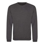 Unisex mikina bez kapuce JustHoods - Charcoal XL