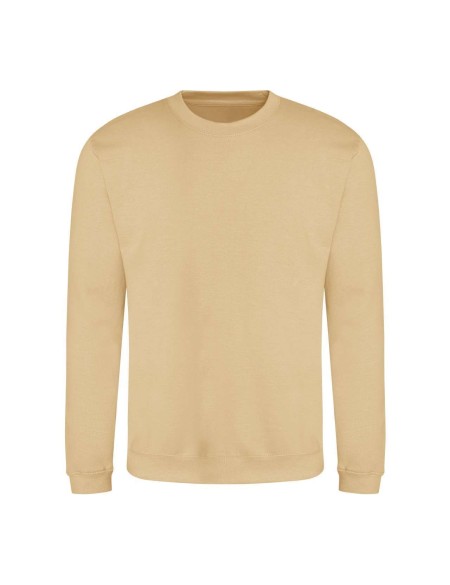 Unisex mikina bez kapuce JustHoods - Desert sand S