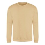 Unisex mikina bez kapuce JustHoods - Desert sand XL