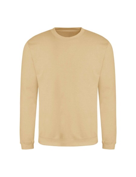 Unisex mikina bez kapuce JustHoods - Desert sand XXL