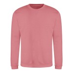 Unisex mikina bez kapuce JustHoods - Dusty rose XS