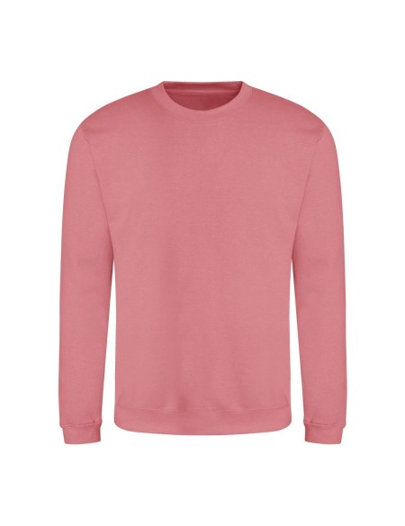 Unisex mikina bez kapuce JustHoods - Dusty rose XS
