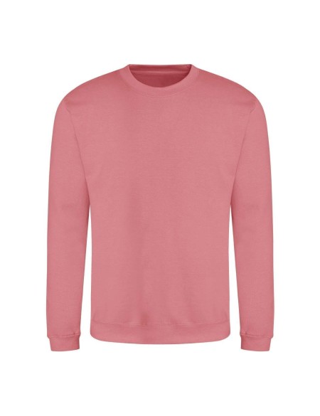 Unisex mikina bez kapuce JustHoods - Dusty rose XXL