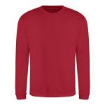 Unisex mikina bez kapuce JustHoods - Fire red M