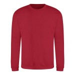 Unisex mikina bez kapuce JustHoods - Fire red S