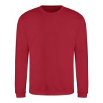 Unisex mikina bez kapuce JustHoods - Fire red M