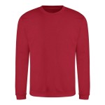 Unisex mikina bez kapuce JustHoods - Fire red L