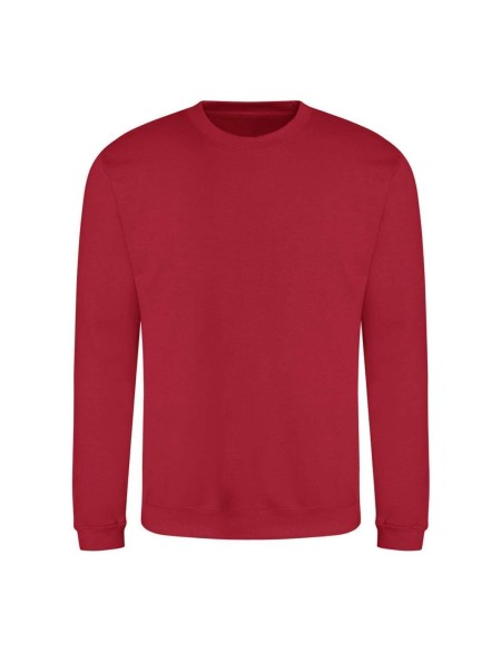 Unisex mikina bez kapuce JustHoods - Fire red 3XL