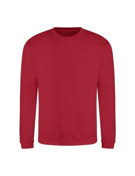 Unisex mikina bez kapuce JustHoods - Fire red 4XL
