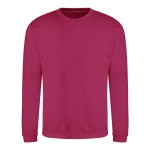 Unisex mikina bez kapuce JustHoods - Hot pink XS