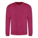 Unisex mikina bez kapuce JustHoods - Hot pink S