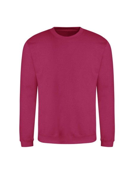 Unisex mikina bez kapuce JustHoods - Hot pink M