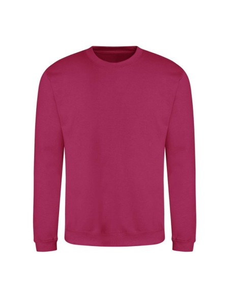 Unisex mikina bez kapuce JustHoods - Hot pink XL