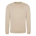 Unisex mikina bez kapuce JustHoods - Nude XL
