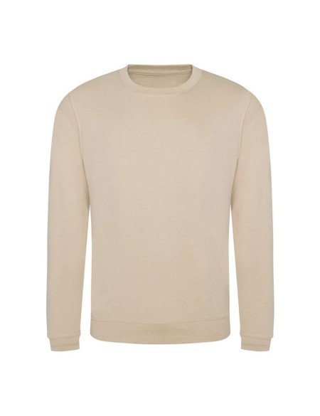Unisex mikina bez kapuce JustHoods - Nude XL