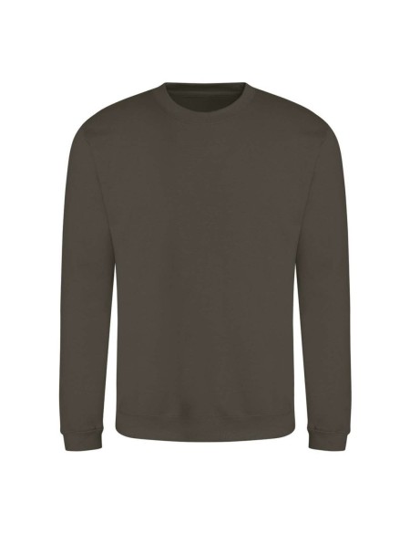 Unisex mikina bez kapuce JustHoods - Olive green L