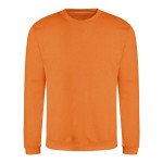 Unisex mikina bez kapuce JustHoods - Orange crush S