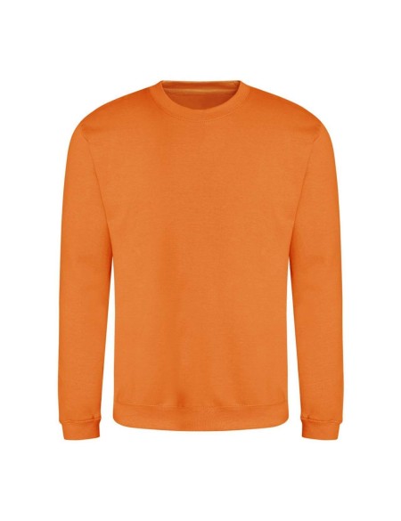 Unisex mikina bez kapuce JustHoods - Orange crush S