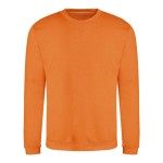 Unisex mikina bez kapuce JustHoods - Orange crush M
