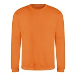 Unisex mikina bez kapuce JustHoods - Orange crush L