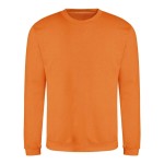 Unisex mikina bez kapuce JustHoods - Orange crush XXL