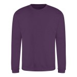 Unisex mikina bez kapuce JustHoods - Plum XS