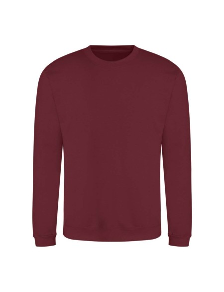 Unisex mikina bez kapuce JustHoods - Red hot chilli XS
