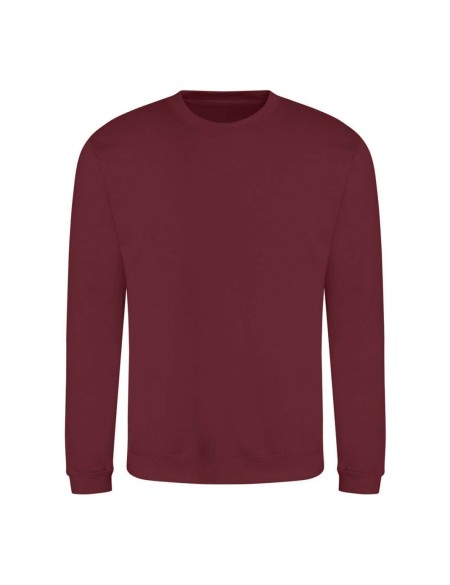 Unisex mikina bez kapuce JustHoods - Red hot chilli L