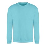 Unisex mikina bez kapuce JustHoods -  Turqiose surf S