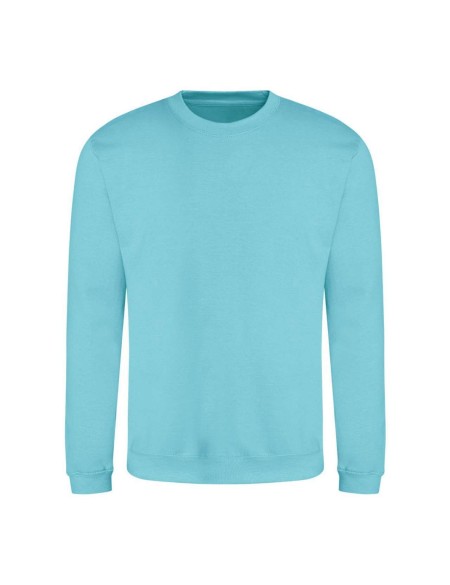 Unisex mikina bez kapuce JustHoods -  Turqiose surf XXL