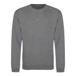 Unisex mikina bez kapuce JustHoods - Graphite heather XXL