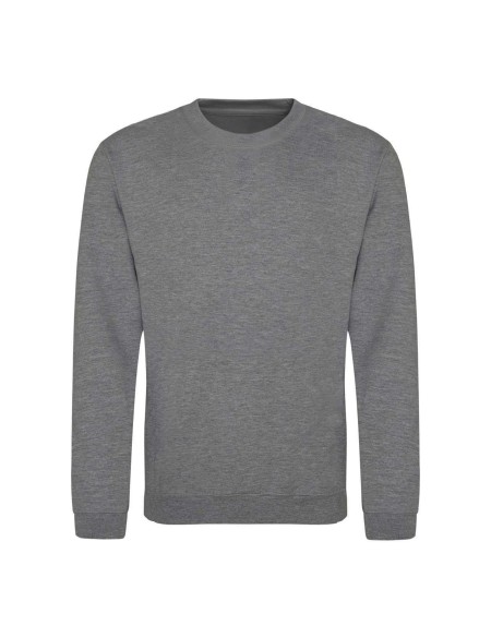 Unisex mikina bez kapuce JustHoods - Graphite heather XXL