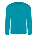 Unisex mikina bez kapuce JustHoods - Lagoon blue L