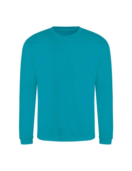 Unisex mikina bez kapuce JustHoods - Lagoon blue L