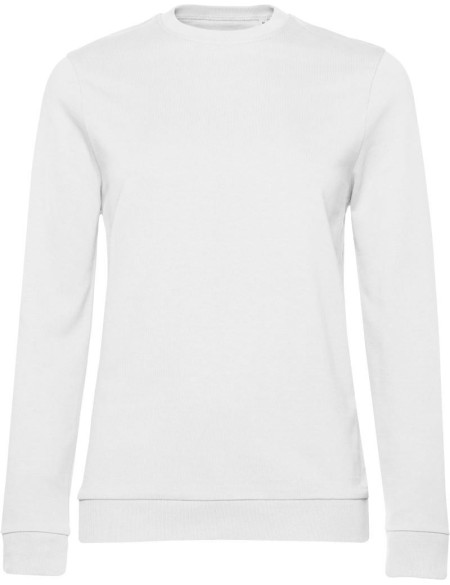 Dámská mikina bez kapuce #Set In - Bílá 3XL