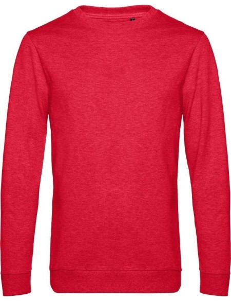Pánská mikina bez kapuce #Set in - Heather red XL