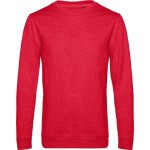 Pánská mikina bez kapuce #Set in - Heather red 3XL