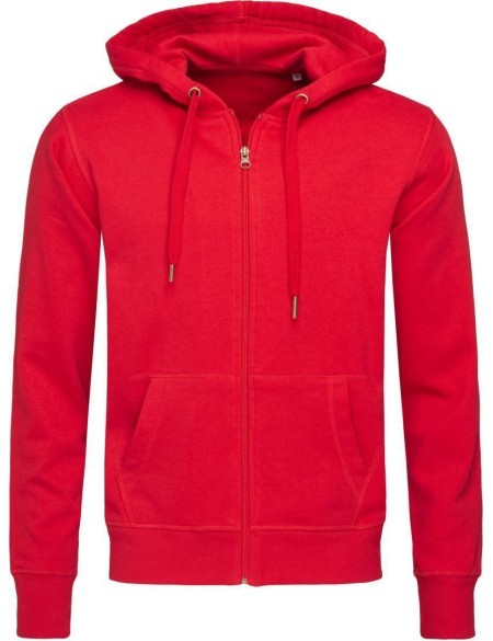 Pánská mikina s kapucí Stedman 5610 - Crimson red XL