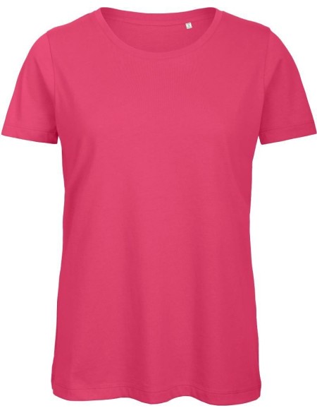 Dámské tričko B+C Inspire T z bio bavlny - Fuchsia XS