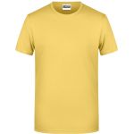 Pánské tričko z bio bavlny James+Nicholson 8008 - Light yellow M