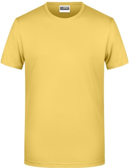 Pánské tričko z bio bavlny James+Nicholson 8008 - Light yellow S