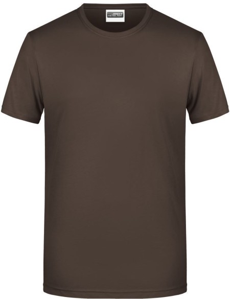 Pánské tričko z bio bavlny James+Nicholson 8008 - Brown 3XL
