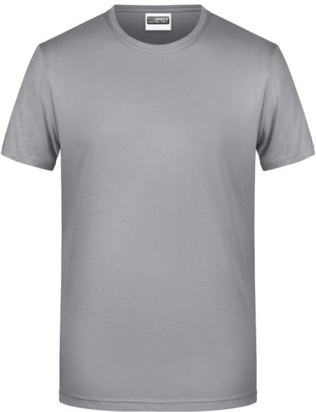 Pánské tričko z bio bavlny James+Nicholson 8008 - Steel grey S
