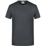 Pánské tričko z bio bavlny James+Nicholson 8008 - Black heather XXL