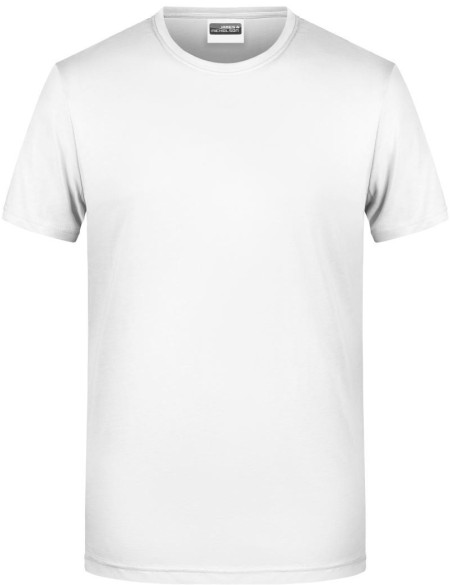 Pánské tričko z bio bavlny James+Nicholson 8008 - Bílá 3XL