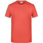 Pánské tričko z bio bavlny James+Nicholson 8008 - Coral M