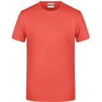 Pánské tričko z bio bavlny James+Nicholson 8008 - Coral L